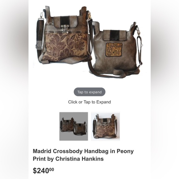 Madrid crossbody in peony print  with Vintage Clasp by urban gypsy main image 6
